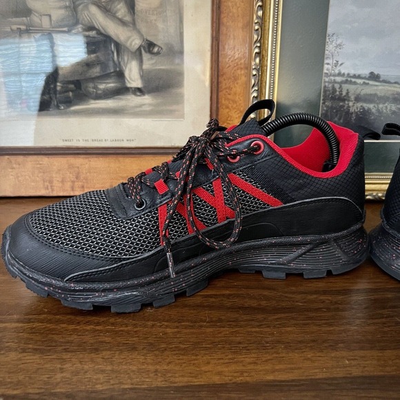 REEBOK CLASSIC HITCH2 LACE-UP SNEAKERS TRAINERS MEN SHOES BLACK/RED SIZE 10 - Picture 3 of 9